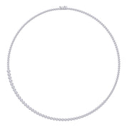 Tennis Necklaces Bezel Set In 4.25 Cttw Lab Created Moissanite Necklaces