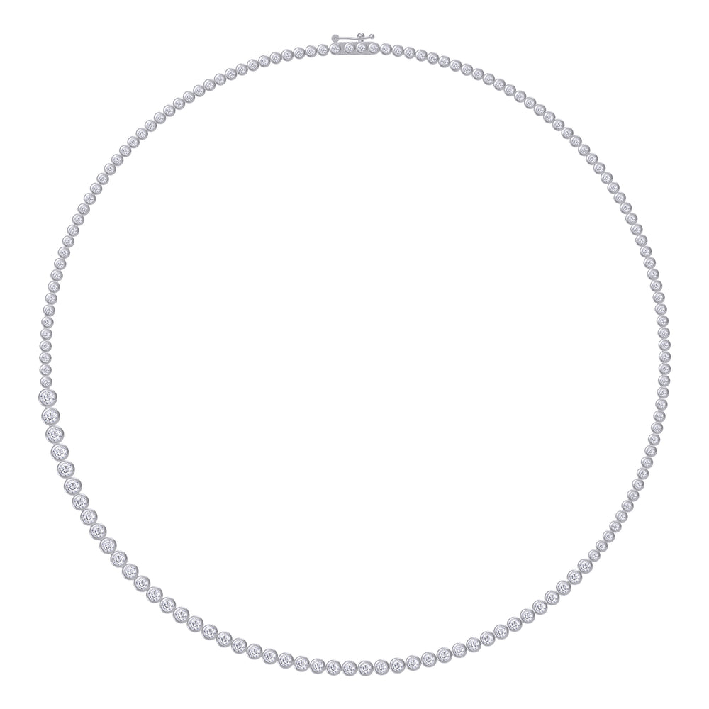 Tennis Necklaces Bezel Set In 4.45 Cttw Lab Grown Diamond Necklaces