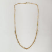 KIN Necklace with 3.00MM Bead Chain in White Cubic Zirconia