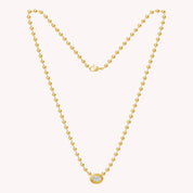 Fancy Shape Solitaire Lab Created Moissanite 3.00MM Bead Chain Necklace