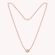 Fancy Shape Solitaire Lab Created Moissanite 3.00MM Bead Chain Necklace