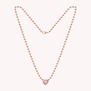 Fancy Shape Solitaire Lab Created Moissanite 3.00MM Bead Chain Necklace