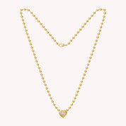 Fancy Shape Solitaire Lab Created Moissanite 3.00MM Bead Chain Necklace