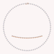 Tennis Link Chain Necklace In Lab Created Moissanite