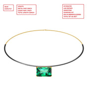 Zambian Emerald Solitaire Classic Pendant Necklace