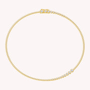 4.20 Carat Round Shape Lab Created Moissanite Graduated Tennis Necklace