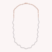 Moissanite Wave Tennis Necklace 16"
