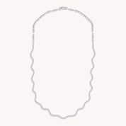 Moissanite Wave Tennis Necklace 16"