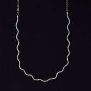 Moissanite Wave Tennis Necklace 16"