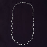 Moissanite Wave Tennis Necklace 16"