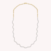 Moissanite Wave Tennis Necklace 16"