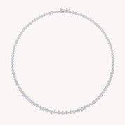 Lab Created Moissanite Graduating illusion Tennis Necklace
