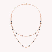 White Cubic Zirconia Two Layer Station Necklace