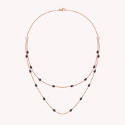 White Cubic Zirconia Two Layer Station Necklace