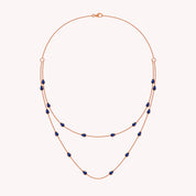 White Cubic Zirconia Two Layer Station Necklace