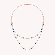 White Cubic Zirconia Two Layer Station Necklace