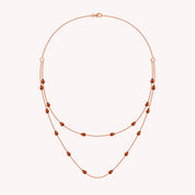 White Cubic Zirconia Two Layer Station Necklace