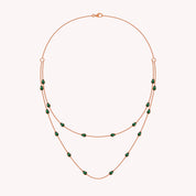 White Cubic Zirconia Two Layer Station Necklace