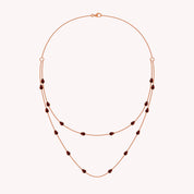 White Cubic Zirconia Two Layer Station Necklace