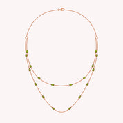 White Cubic Zirconia Two Layer Station Necklace