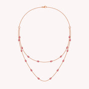 White Cubic Zirconia Two Layer Station Necklace