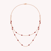 White Cubic Zirconia Two Layer Station Necklace