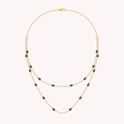 White Cubic Zirconia Two Layer Station Necklace