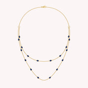 White Cubic Zirconia Two Layer Station Necklace