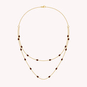 White Cubic Zirconia Two Layer Station Necklace