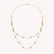 White Cubic Zirconia Two Layer Station Necklace