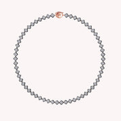 Asscher Shape White Cubic Zirconia Full Circle Tennis Necklace