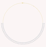 Pear and Round Shape 5.90 Carat Lab Created Moissanite Charm Necklace