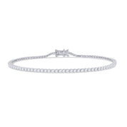 Lab Created Moissanite Graduated Illusion Tennis Bracelet