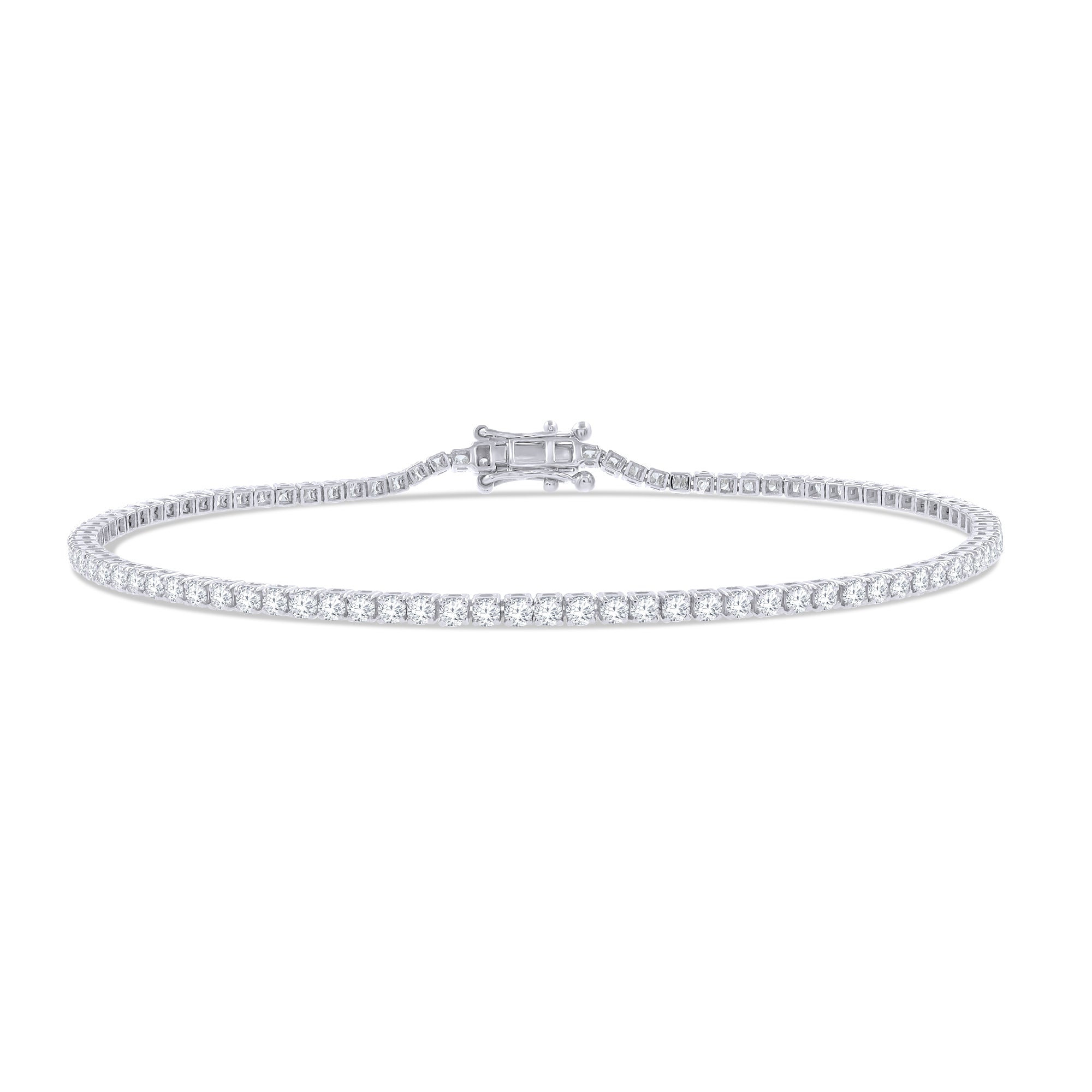 Lab Created Moissanite Graduated Illusion Tennis Bracelet