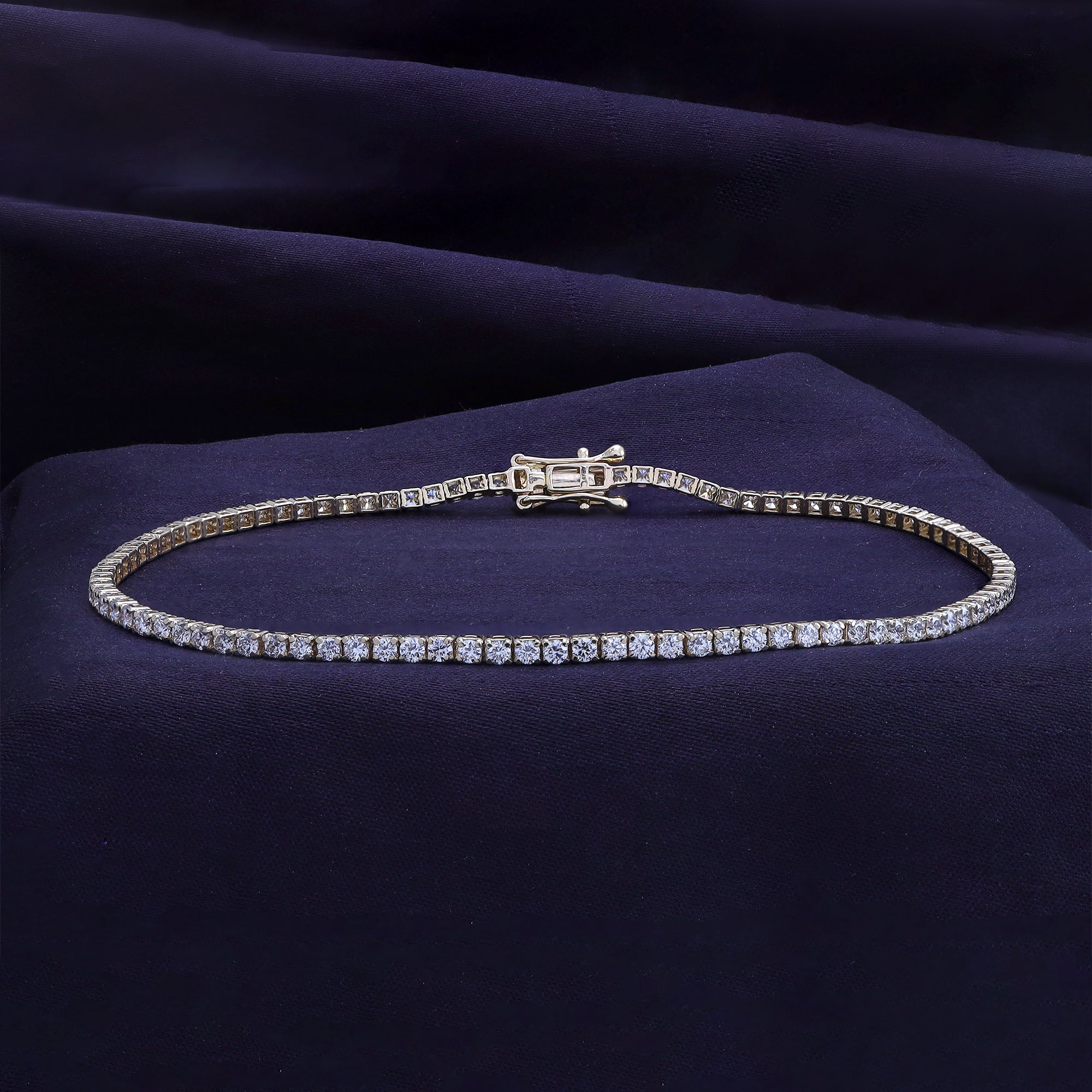 Lab Created Moissanite Graduated Illusion Tennis Bracelet