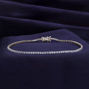 Lab Created Moissanite Graduated Illusion Tennis Bracelet