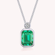 Tia Emerald Solitaire Pendant Necklace