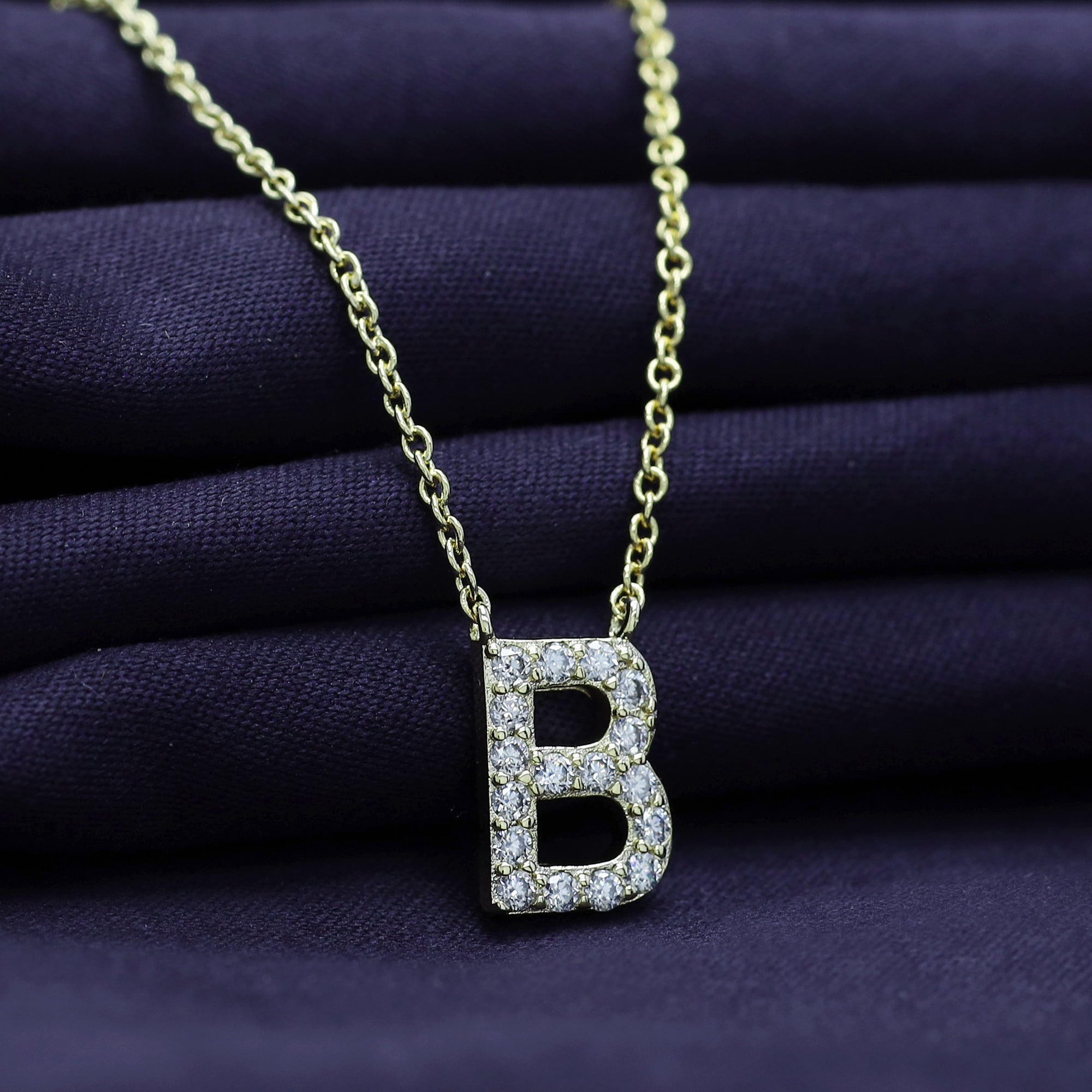 AFFY Moissanite Diamond Alphabet's Letter's Necklaces