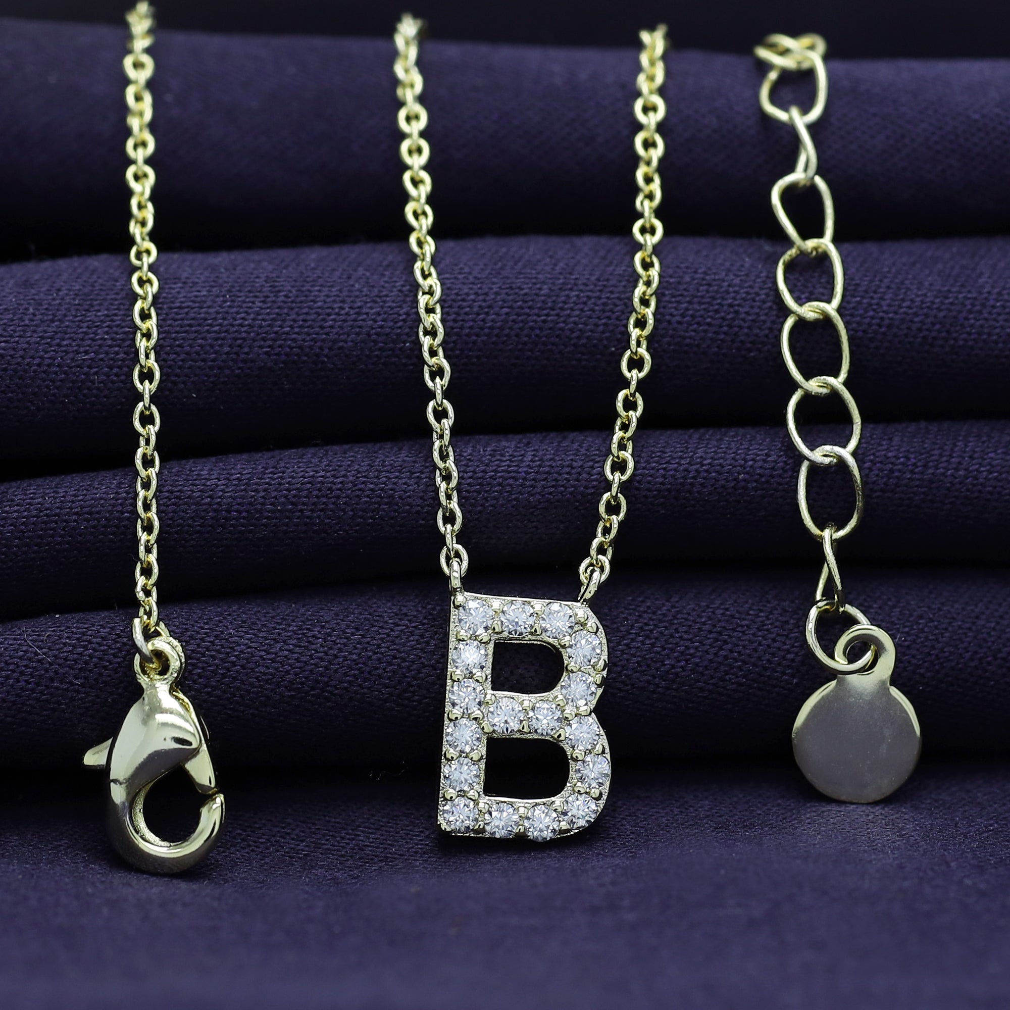 AFFY Moissanite Diamond Alphabet's Letter's Necklaces