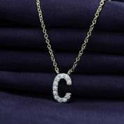 AFFY Moissanite Diamond Alphabet's Letter's Necklaces