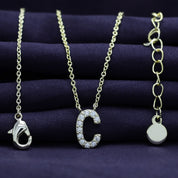 AFFY Moissanite Diamond Alphabet's Letter's Necklaces