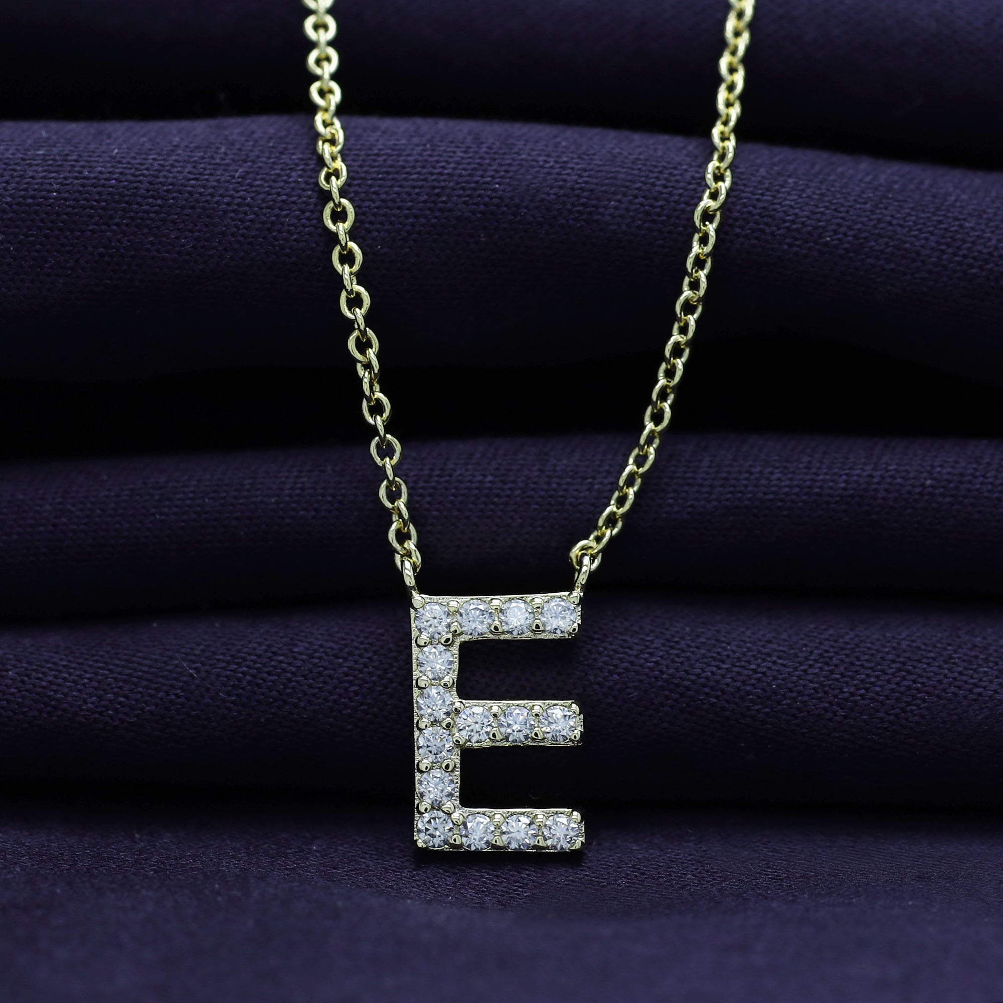 AFFY Moissanite Diamond Alphabet's Letter's Necklaces