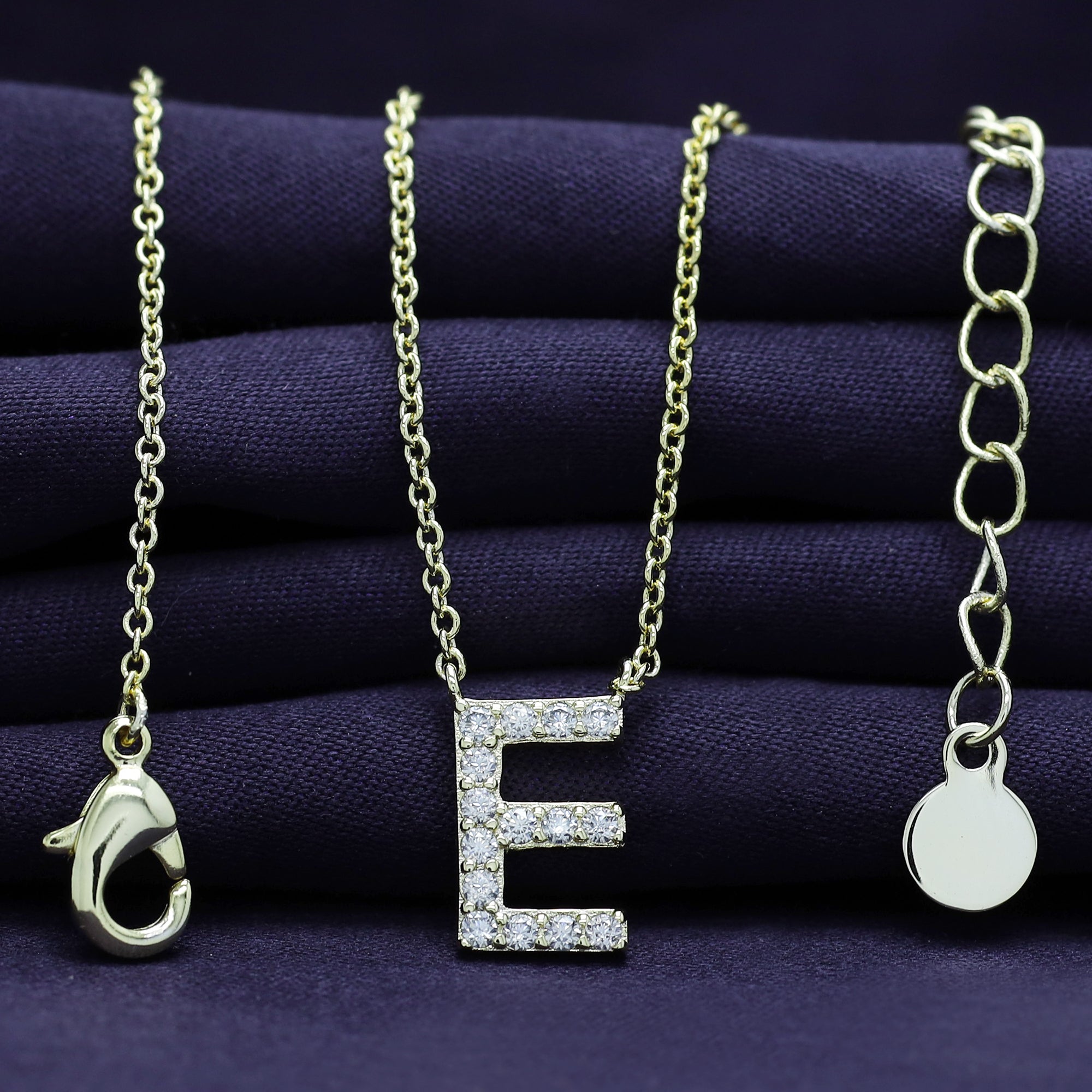 AFFY Moissanite Diamond Alphabet's Letter's Necklaces