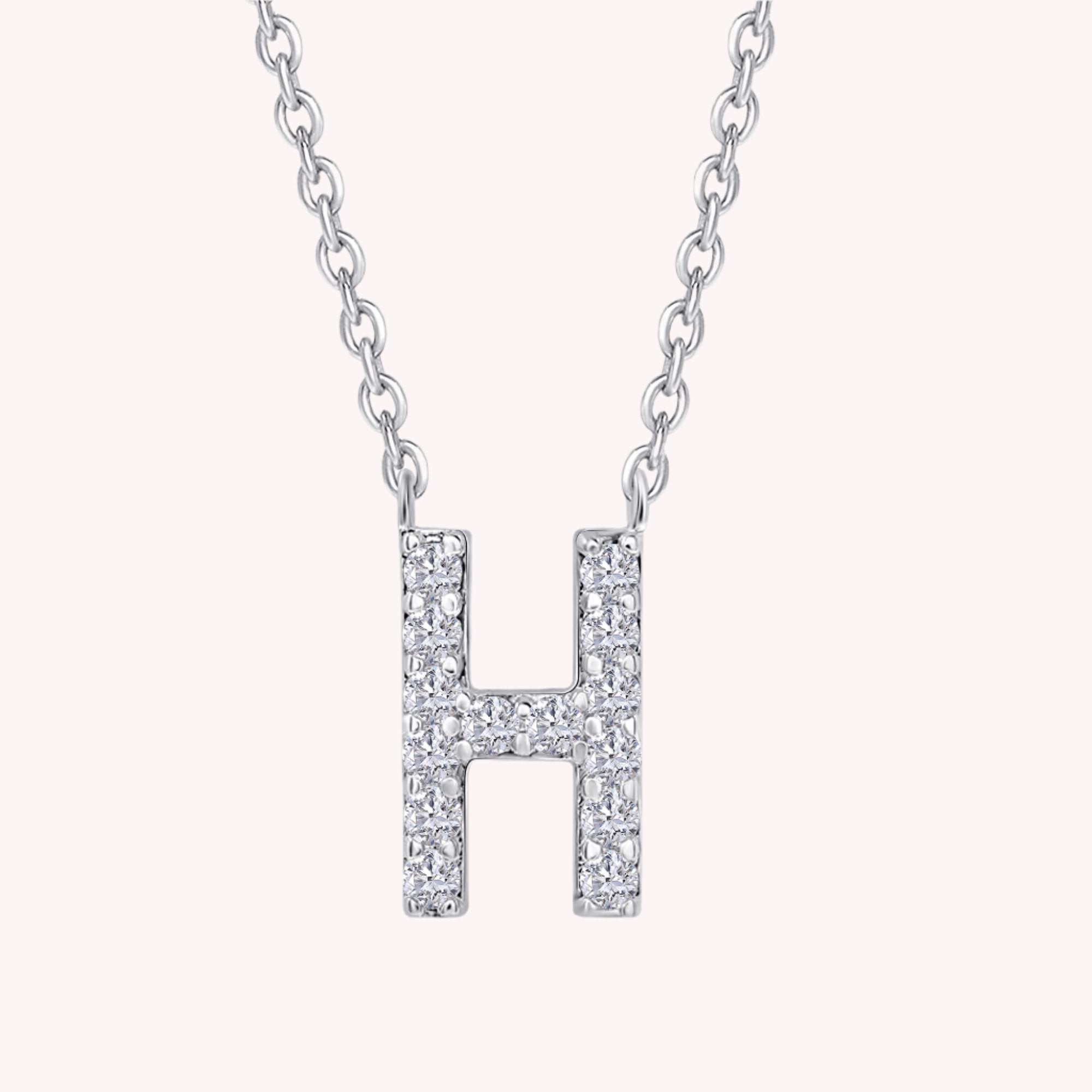 AFFY Moissanite Diamond Alphabet's Letter's Necklaces