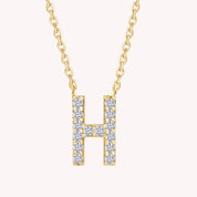 AFFY Moissanite Diamond Alphabet's Letter's Necklaces