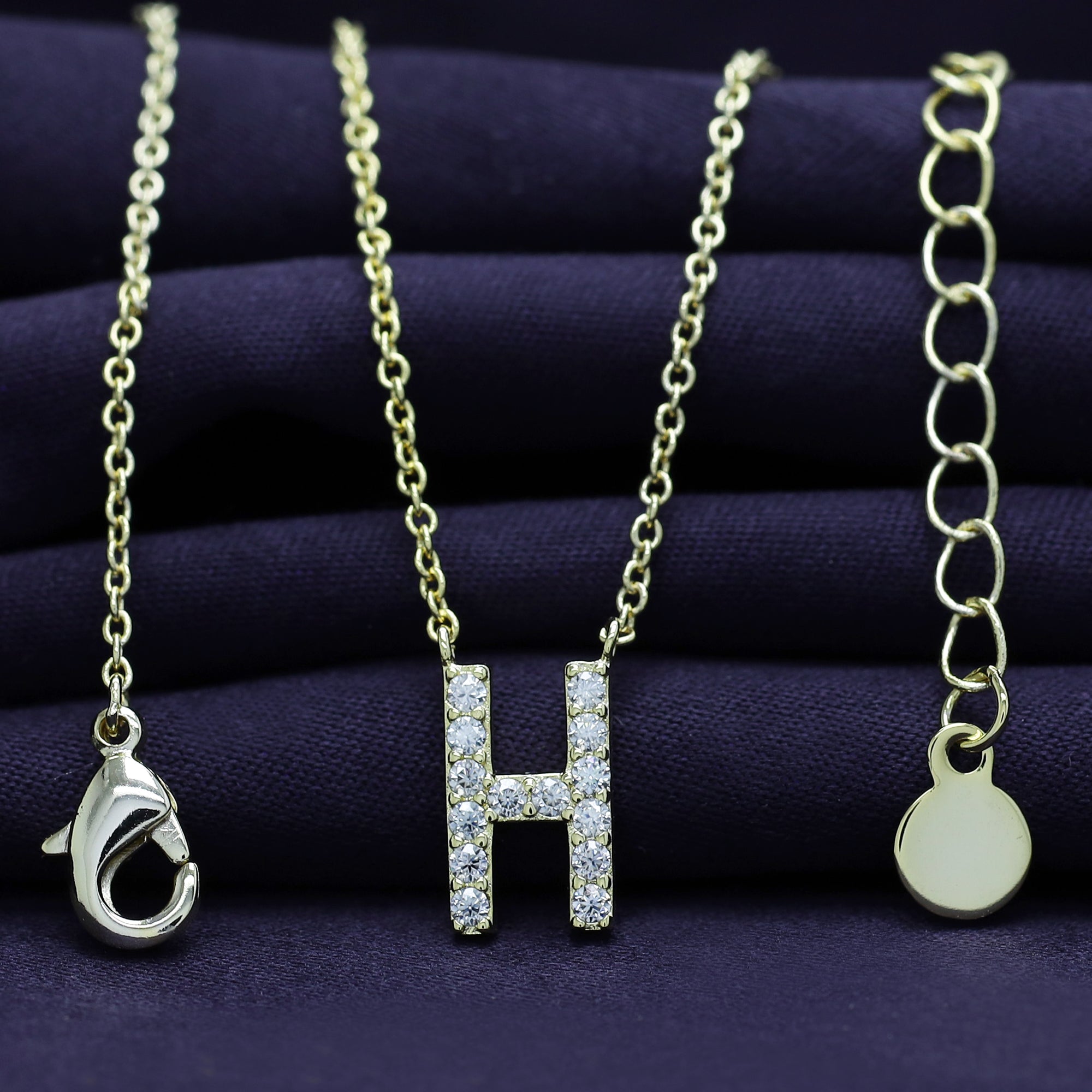 AFFY Moissanite Diamond Alphabet's Letter's Necklaces