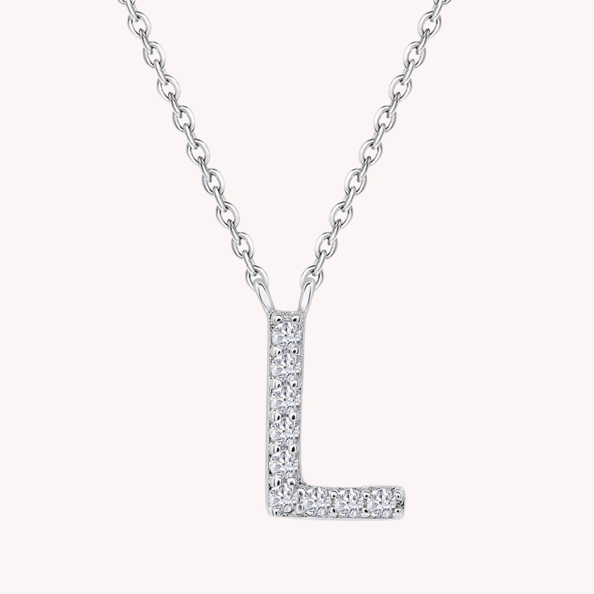 AFFY Moissanite Diamond Alphabet's Letter's Necklaces