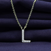 AFFY Moissanite Diamond Alphabet's Letter's Necklaces