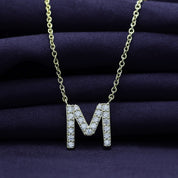 AFFY Moissanite Diamond Alphabet's Letter's Necklaces