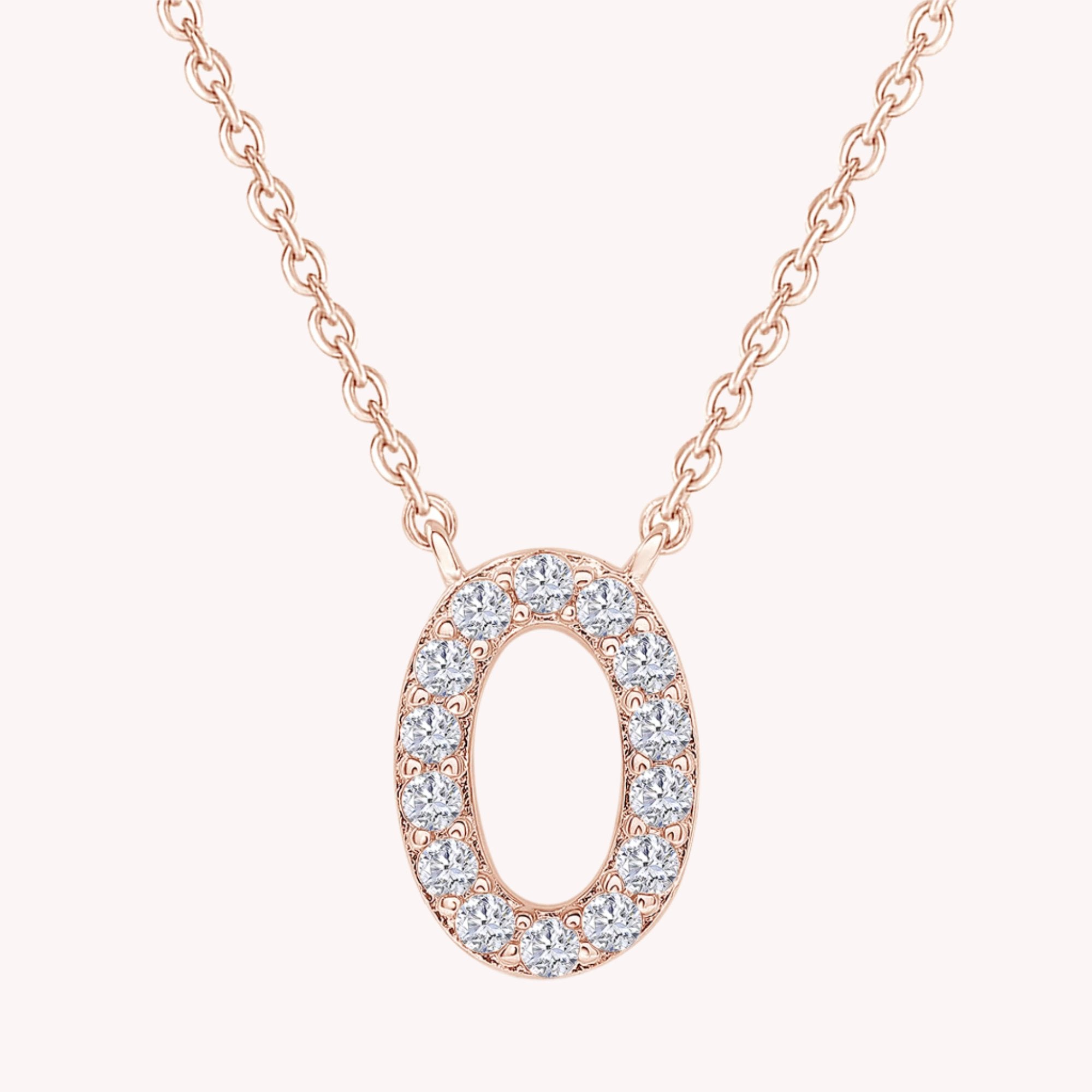 AFFY Moissanite Diamond Alphabet's Letter's Necklaces